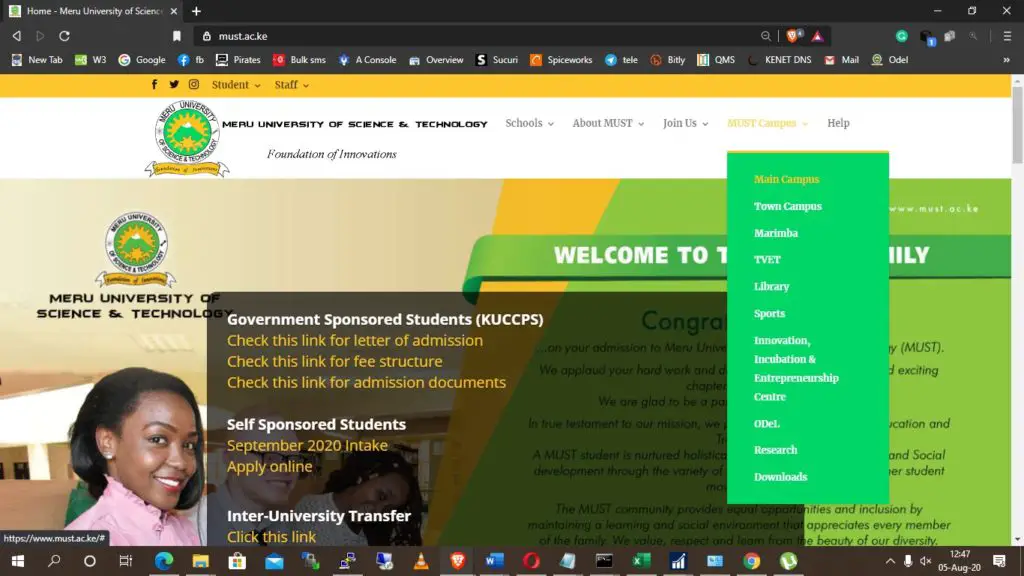 How to Access the Meru University Of Science And Technology Student Portal